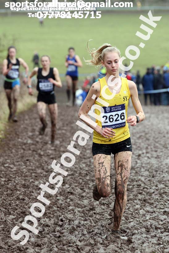 Womens under-20s 2018 British Inter Counties Cross Country Champs., Prestwold Hall, Loughborough. Photo: David T. Hewitson/Sports for All Pics